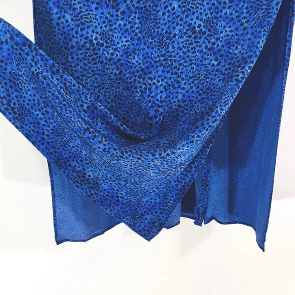 & Other Stories Leopard Print Midi Slip Dress Sz 0 Adjustable Straps Side Slits - Picture 10 of 15